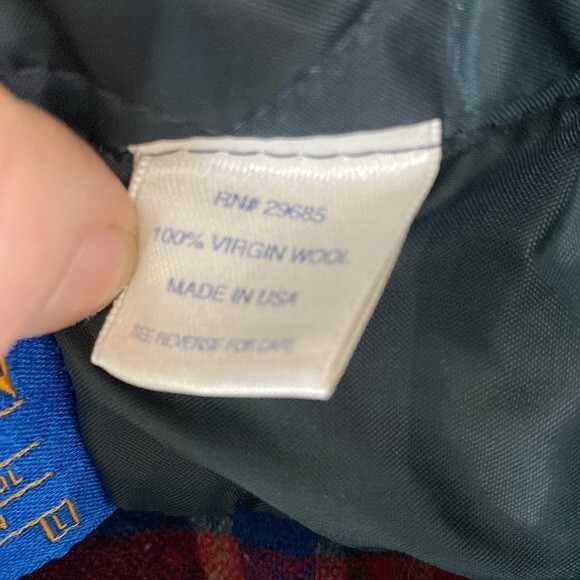 Pendleton Vintage Plaid Long Sleeve Button Down Shirt Pure Virgin Wool Made USA - Picture 8 of 16